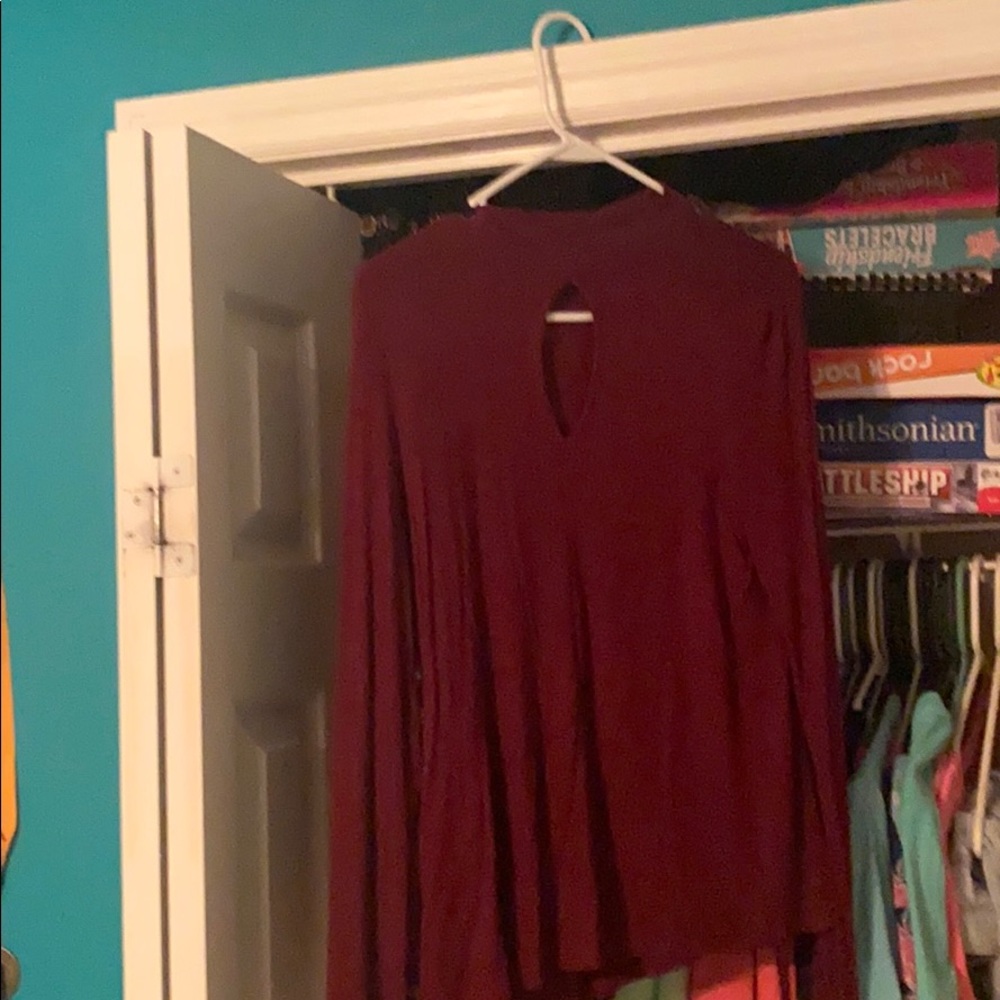 Red long sleeve shirt